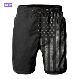 Men's Quick Dry Swim Trunks with Mesh Lining, Polyester Board Shorts